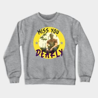 Miss you Dearly (yellow circle lonely guy) Crewneck Sweatshirt